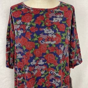 Lularoe Disney Irma Top Minnie Mickey Mouse - Roses
